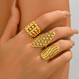 Латунные кольца на палец для женщин, реальный 18 k позолоченный