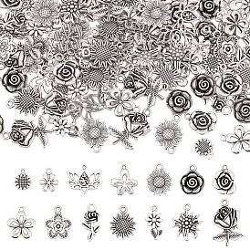 140 шт 14 стили подвески из сплава в тибетском стиле, цветок