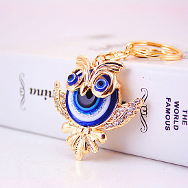 Creative Animal Eye Keychain Pendant for Fashionable Gift - Demon's Eye Owl Keyring