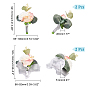 CHGCRAFT 4pcs 2 Style Silk Ribbon Wrist Corsage, with Silk Cloth Artificial Flower Boutonniere, for Wedding, Party Decoration