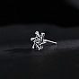 Brass Stud Earrings for Men, Evil Eye