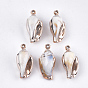 Electroplate Acrylic Pendants, Imitation Gemstone Style, Spiral Shell Shape
