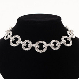 Deslumbrante collar de gargantilla de diamantes para mujer - moderno, joyería de fiesta sexy y elegante