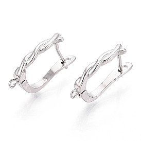 Латунная фурнитура для хооп серег, без кадмия, без никеля и без свинца, твист