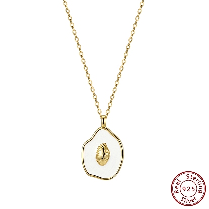 925 argent sterling pendentifs en émail, breloques blanches irrégulières, sans collier
