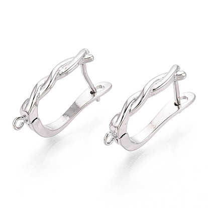 Латунная фурнитура для хооп серег, без кадмия, без никеля и без свинца, твист