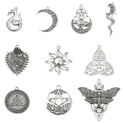 50 шт 10 стили подвески из сплава в тибетском стиле