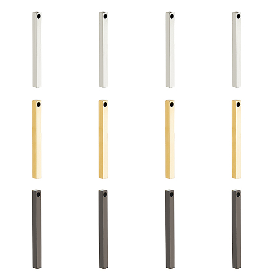 12 шт. 3 цвета 201 подвески из нержавеющей стали, бар