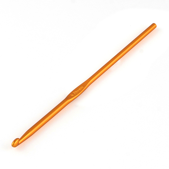 Zufällige einfarbige Alu-Häkelnadeln, einzelne Farbe pro Beutel, Stift: 4.0 mm, 148x4.0 mm