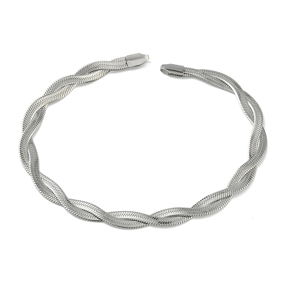 6мм 304 нержавеющая сталь 2 изготовление браслета-змейки из плоской цепочки