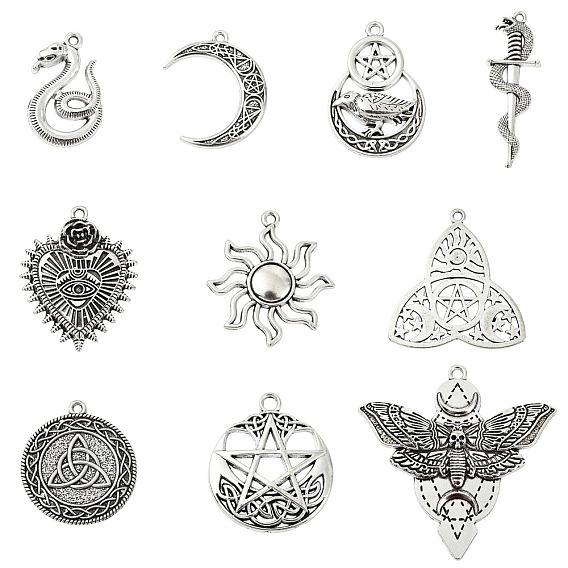 50 шт 10 стили подвески из сплава в тибетском стиле