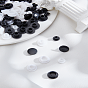 120 Pcs 8 Styles Plastic Cover, Flat Round