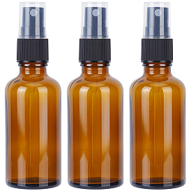 Glass Essential Oil Empty Spray Bottles, with Plastic Lid