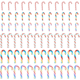 72шт. 6 стили рождественских украшений в виде леденцов из полимерной глины, притворяясь опорными украшениями