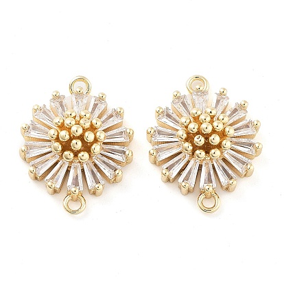 Подвески из латуни и прозрачного стекла, цветок ссылки