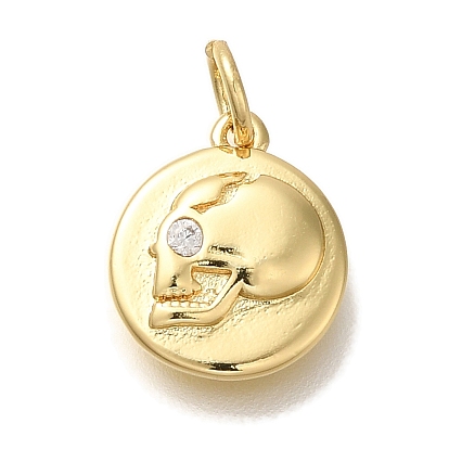 Латунь с микропокрытием, без кадмия и без свинца, долговечный, плоские круглые с черепом