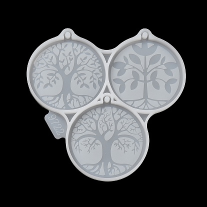 Heart/Moon/Horse Eye Shape Tree of Life Pendant DIY Silicone Molds, Resin Casting Molds, for UV Resin, Epoxy Resin Craft Making