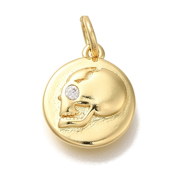 Латунь с микропокрытием, без кадмия и без свинца, долговечный, плоские круглые с черепом