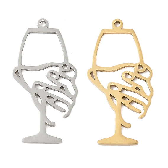 304 подвески из нержавеющей стали, рука с бокалом вина, полый