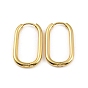304 Stainless Steel Oval Hoop Earrings
