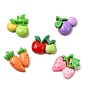 Непрозрачные кабошоны из смолы, фрукты и овощи, разнообразные