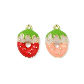 Подвески из эмали и сплава, без кадмия, без никеля и без свинца, клубничное очарование, стойки покрытие, золотые