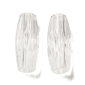 Perles européennes acryliques transparentes, Perles avec un grand trou   , baril