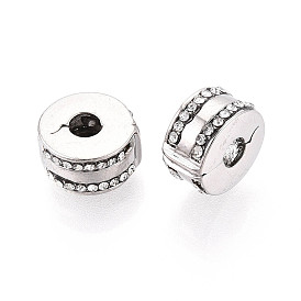 Европейские бусины, сплав, стразы , бусины с большим отверстием, плоско-круглые