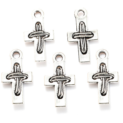 Сплавочные подвески тибетского стиля, крестик