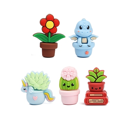 3d трехмерные силиконовые бусины в виде цветка дракона, кактуса, конского листа, фокусные бусы