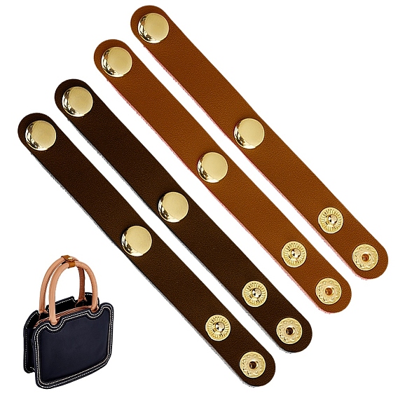 4 pièces 2 couleurs raccourcisseur de sac à main en cuir boucles réglables, raccourcisseur de bandoulière de sac