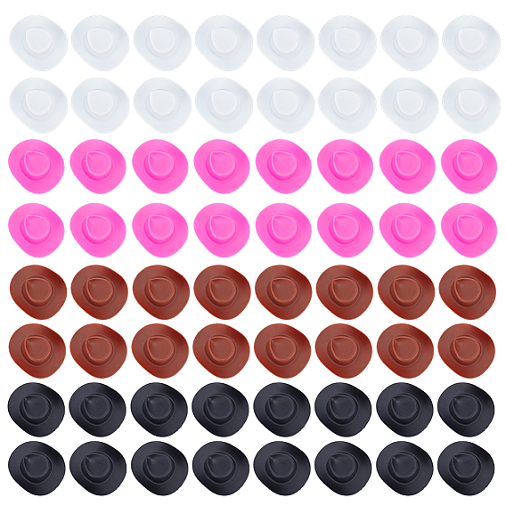 64шт 4 стиль пластиковые кукольные шляпы, ковбойской шляпе, аксессуары для изготовления кукол своими руками