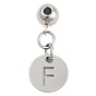 304 подвески из нержавеющей стали, плоский круглый с буквой f подвеска