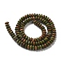 Natural Unakite Beads Strands, Saucer Beads, Rondelle