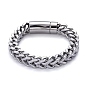 304 Stainless Steel Wheat Chain Bracelets, with Bayonet Clasps