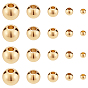 200Pcs 5 Sizes Brass Spacer Beads, Round