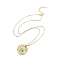 Brass Micro Pave Clear Cubic Zirconia Pendant Necklaces