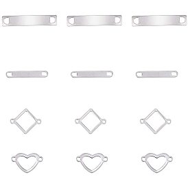 304 Stainless Steel Links Sets, Mixed Shapes