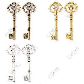 6 шт. 3 цвета, большие подвески из цинкового сплава в тибетском стиле, ключ