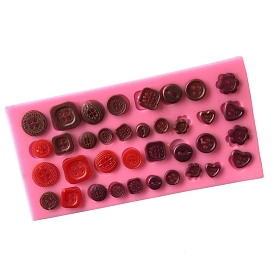 Moules de fonte de cire de bouton de silicone, pour la fabrication artisanale de perles de sceau de cire bricolage, rectangle