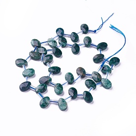 Perles naturelles apatite brins, perles percées, facette, larme