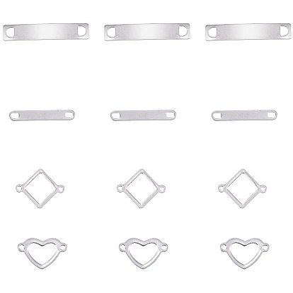 304 Stainless Steel Links Sets, Mixed Shapes