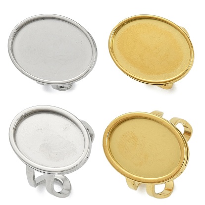 304 из нержавеющей стали компоненты кольца, Настройки колодки кольцо, овальные, ионное покрытие (ip)