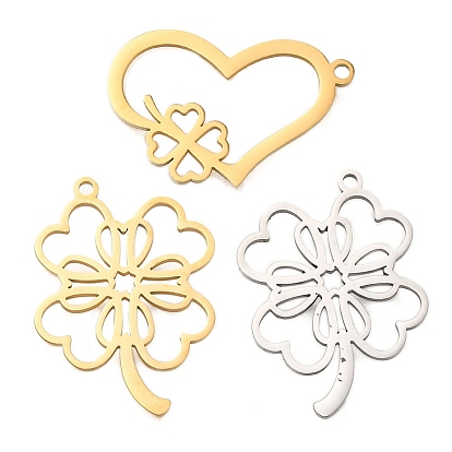 Антикоррозийные 304 подвески из нержавеющей стали, лазерная резка, клевер очарование