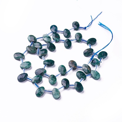 Perles naturelles apatite brins, perles percées, facette, larme