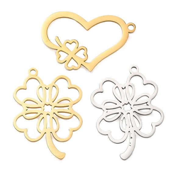 Антикоррозийные 304 подвески из нержавеющей стали, лазерная резка, клевер очарование
