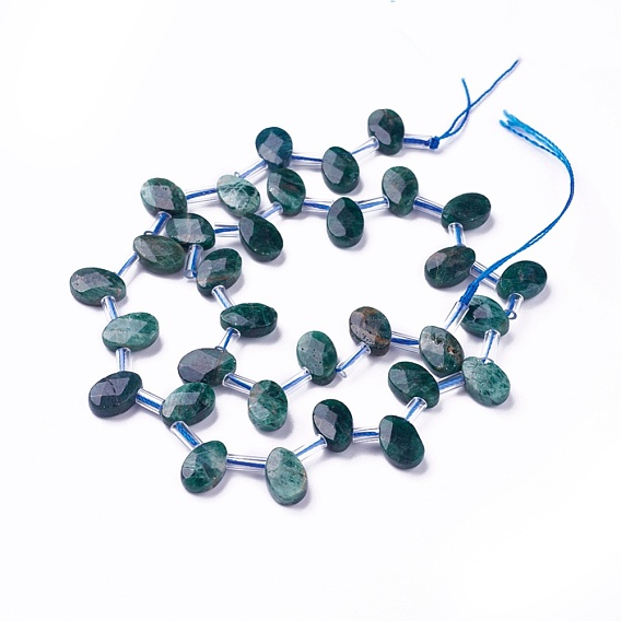 Perles naturelles apatite brins, perles percées, facette, larme