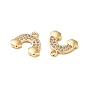 Brass Micro Pave Cubic Zirconia Charms, Real 18K Gold Plated, Rainbow with Cloud Charm