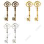 6 pcs 3 couleurs style tibétain gros pendentifs en alliage de zinc, clé