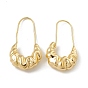 Brass Croissant Hoop Earrings for Women